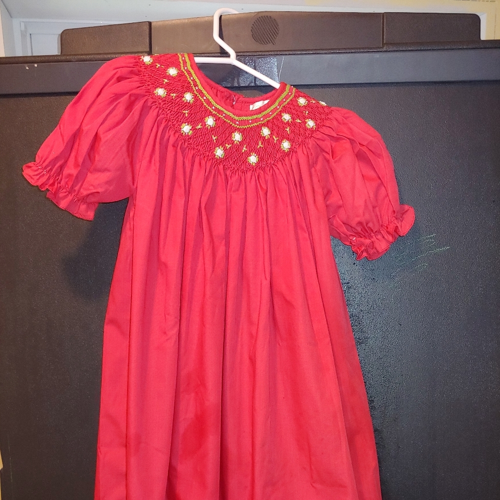 Petit Ami Smocked Christmas dress